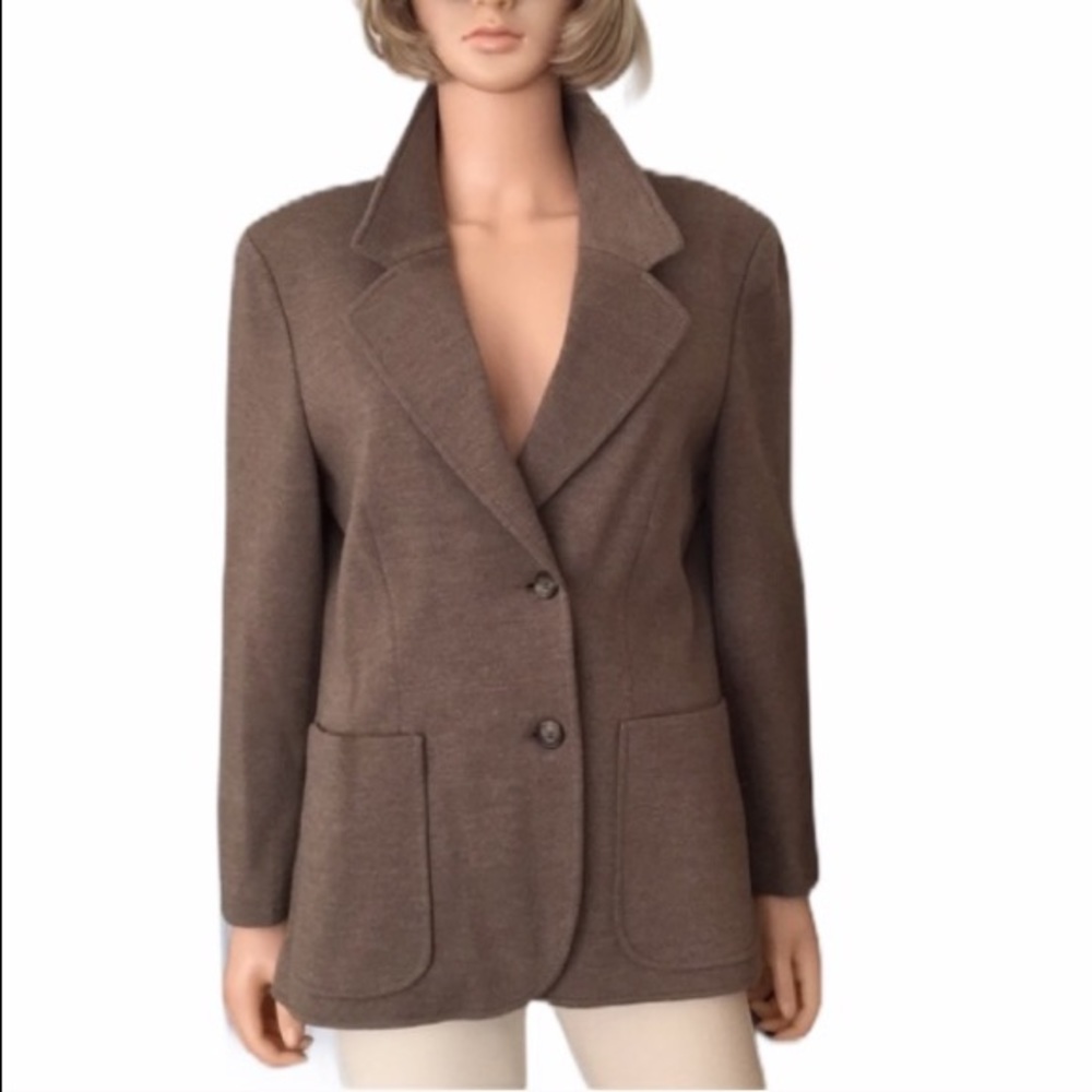 Vintage Bleyle Taupe Virgin Wool Classic Jacket